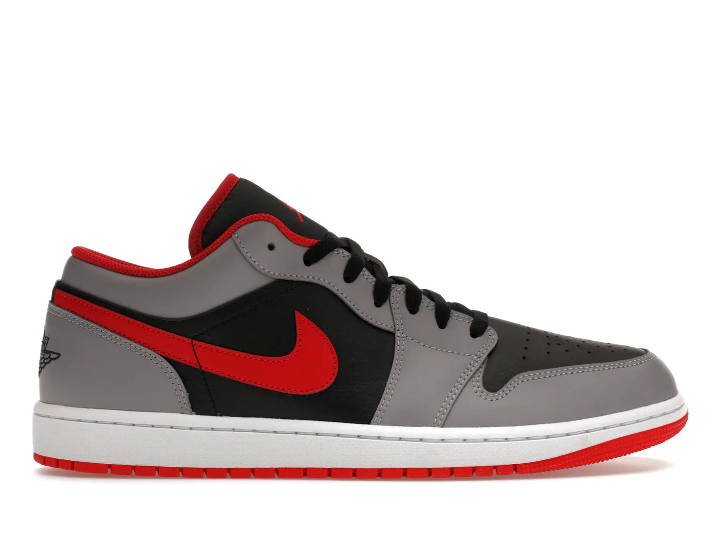 titile Jordan 1 Low Black Light Smoke Grey Gym Red